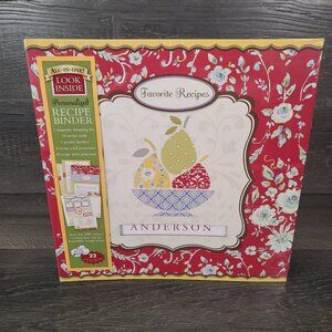 New Sealed Personalized Deluxe Recipe Binder Dena Design New Seasons